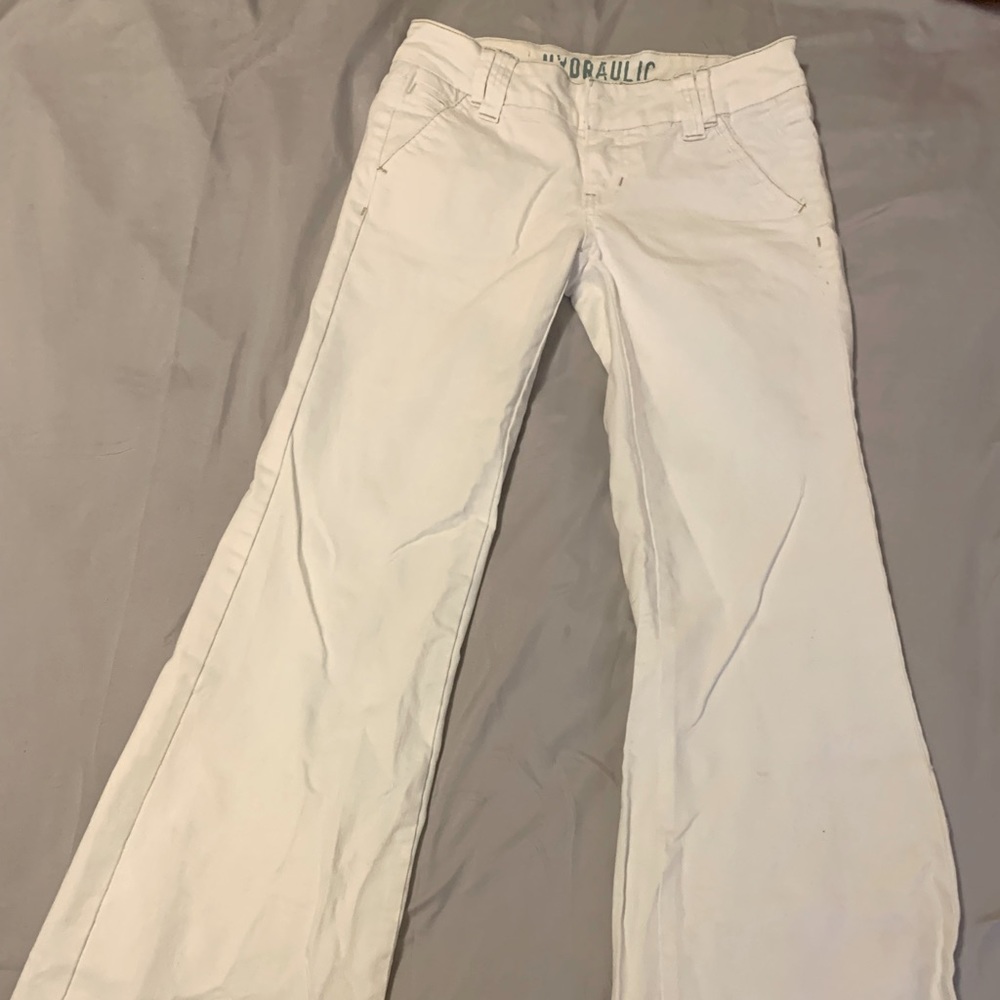 White bell bottom jeans